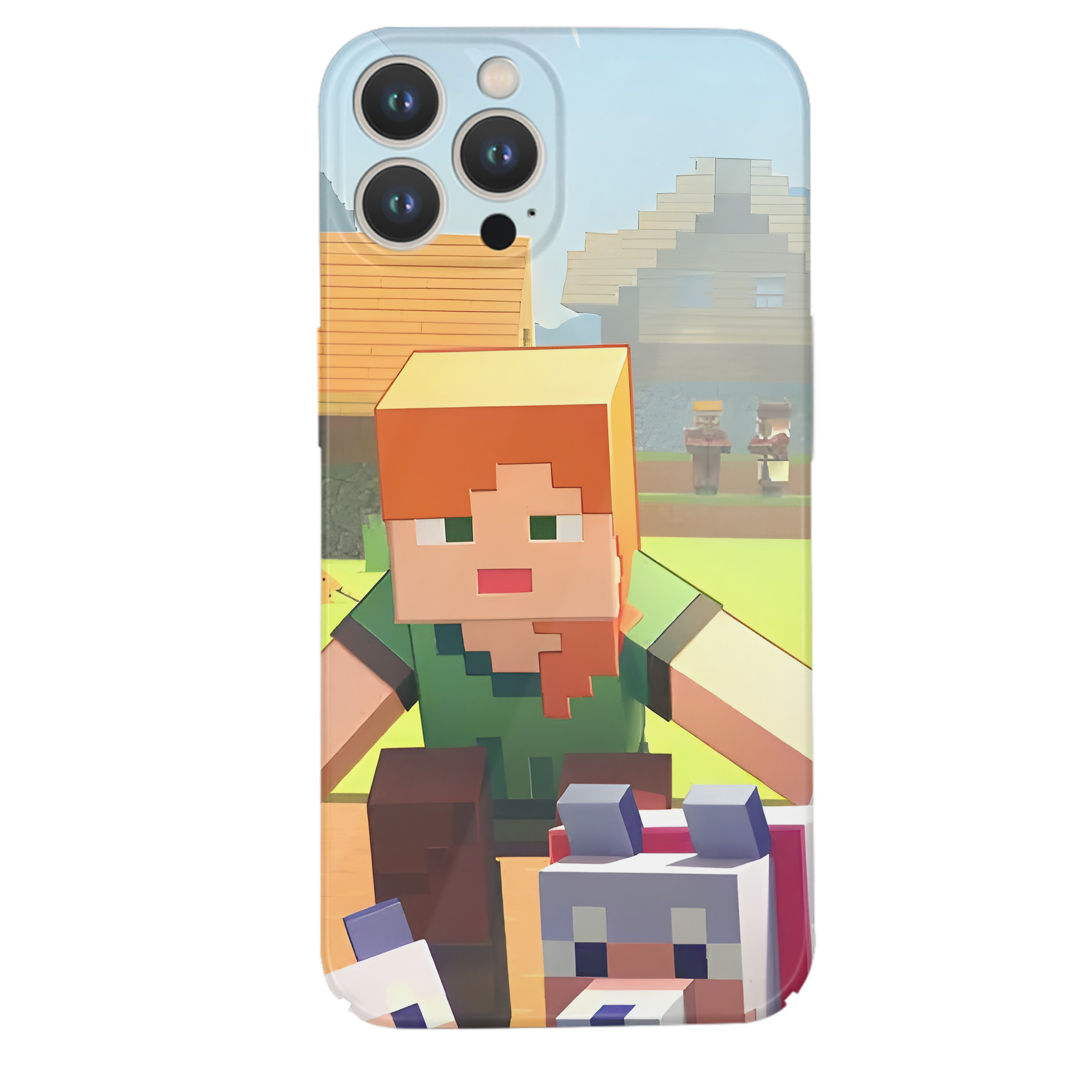 （画像用） マインクラフト ブロックの世界 Minecraft MC Block world 【iPhone 14シリーズ対応】ハードケース